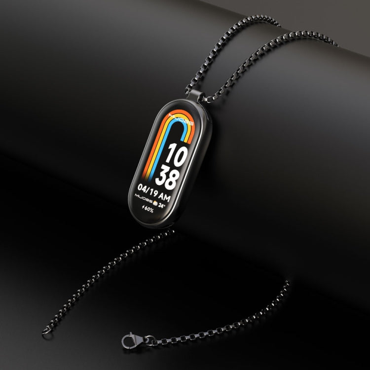 Collana con orologio in acciaio inossidabile con ciondolo in metallo Mijobs, For Xiaomi Smart Band 10 / 9 / 8