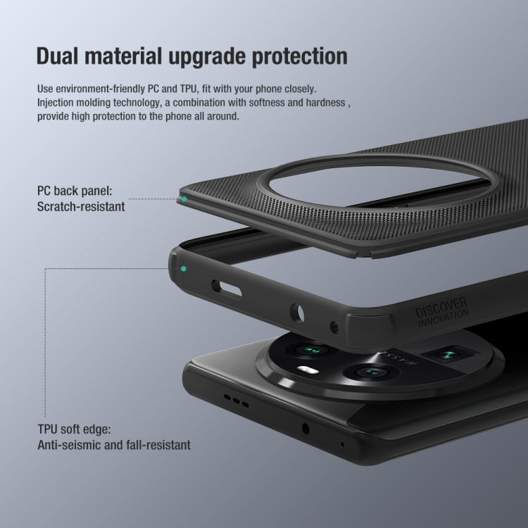 NILLKIN Frosted Shield Pro PC + custodia per telefono in TPU, For OPPO Find X6 Pro, For OPPO Find X7 Ultra, For OPPO Find X6