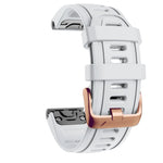 Cinturino in silicone con fibbia in oro rosa da 20 mm, For Garmin Fenix 7S / 6S Pro / 5S Plus