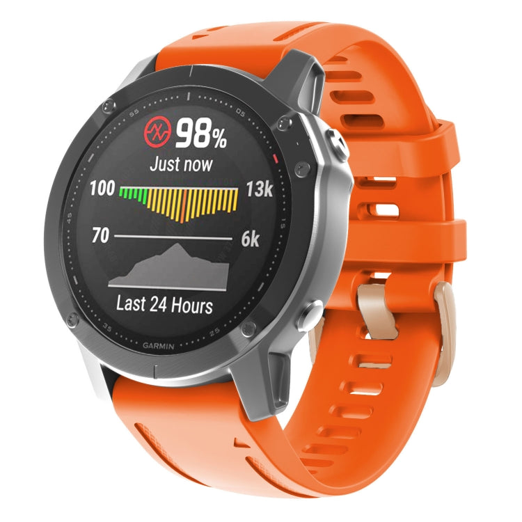 Cinturino in silicone con fibbia in oro rosa da 20 mm, For Garmin Fenix 7S / 6S Pro / 5S Plus