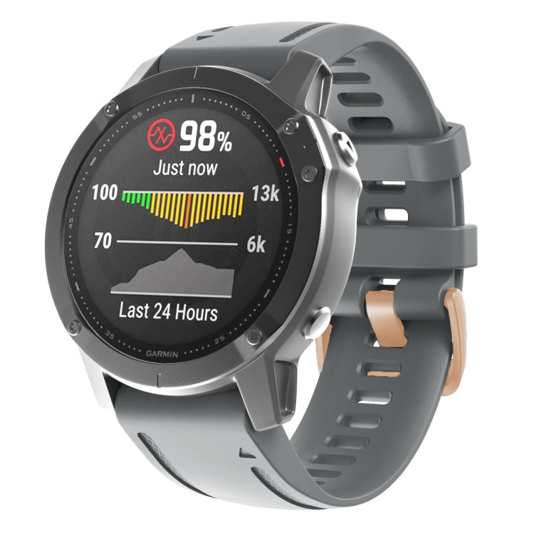 Cinturino in silicone con fibbia in oro rosa da 20 mm, For Garmin Fenix 7S / 6S Pro / 5S Plus