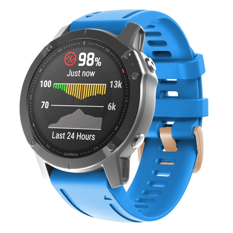 Cinturino in silicone con fibbia in oro rosa da 20 mm, For Garmin Fenix 7S / 6S Pro / 5S Plus