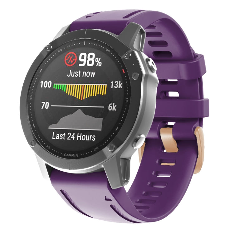 Cinturino in silicone con fibbia in oro rosa da 20 mm, For Garmin Fenix 7S / 6S Pro / 5S Plus