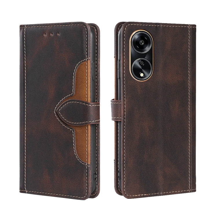 Custodia per telefono in pelle con fibbia magnetica Skin Feel, For OPPO A1 5G