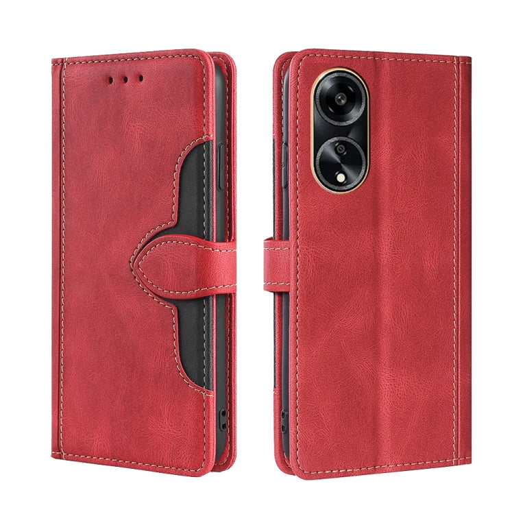 Custodia per telefono in pelle con fibbia magnetica Skin Feel, For OPPO A1 5G