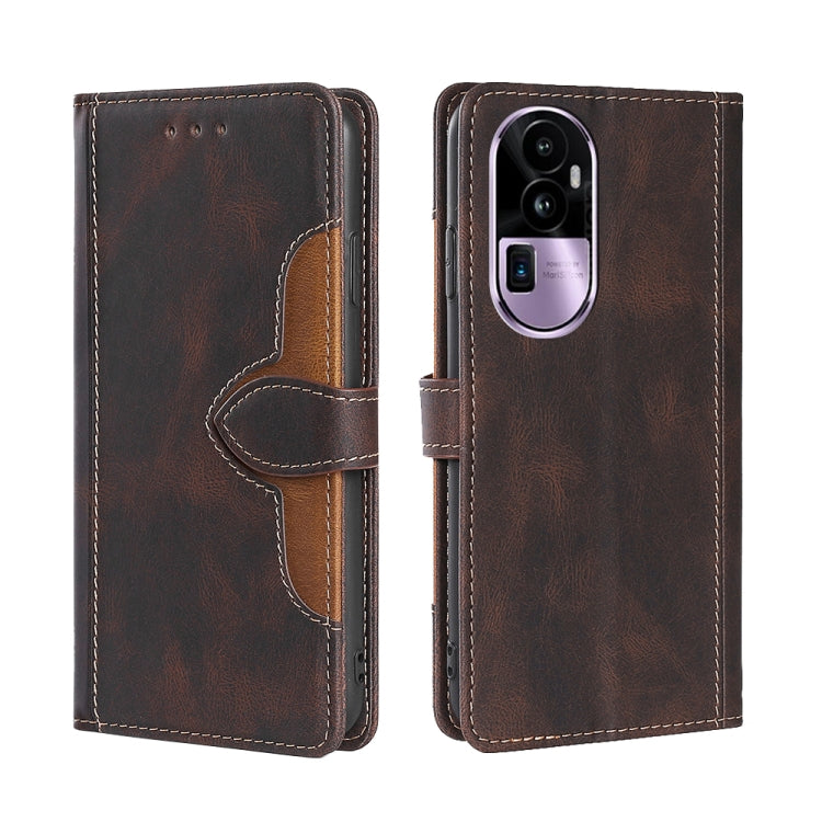 Custodia per telefono in pelle con fibbia magnetica Skin Feel, For OPPO A60 4G Global, For OPPO A3 Pro, For OPPO Reno11 F 5G, For OPPO Find X7 5G, For OPPO Find X7 Ultra 5G, For OPPO Reno10 Pro+ 5G