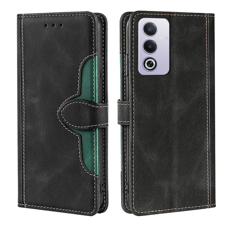 Custodia per telefono in pelle con fibbia magnetica Skin Feel, For OPPO A5 Pro 5G Global, For OPPO Reno13 F 5G / 4G, For OPPO A3 5G India, For OPPO Reno12 F 5G, For OPPO A3 Pro 5G India, For OPPO Reno12 5G Global
