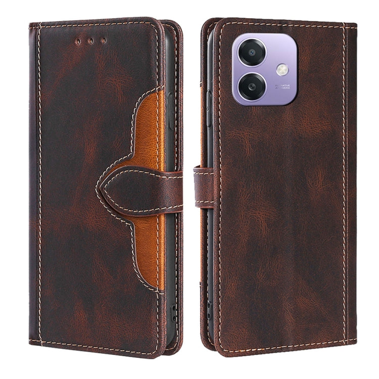 Custodia per telefono in pelle con fibbia magnetica Skin Feel, For OPPO A5 Pro 5G Global, For OPPO Reno13 F 5G / 4G, For OPPO A3 5G India, For OPPO Reno12 F 5G, For OPPO A3 Pro 5G India, For OPPO Reno12 5G Global