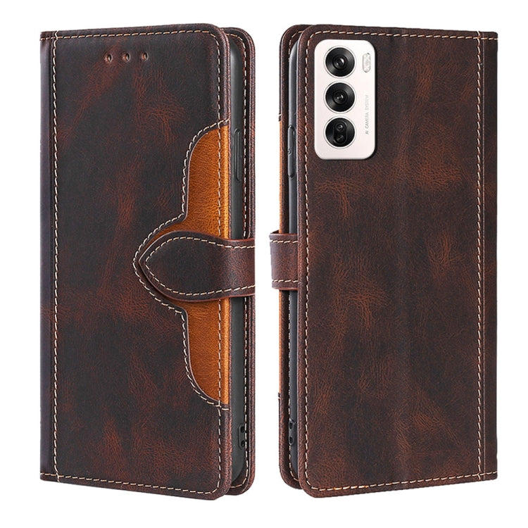 Custodia per telefono in pelle con fibbia magnetica Skin Feel, For OPPO A5 Pro 5G Global, For OPPO Reno13 F 5G / 4G, For OPPO A3 5G India, For OPPO Reno12 F 5G, For OPPO A3 Pro 5G India, For OPPO Reno12 5G Global