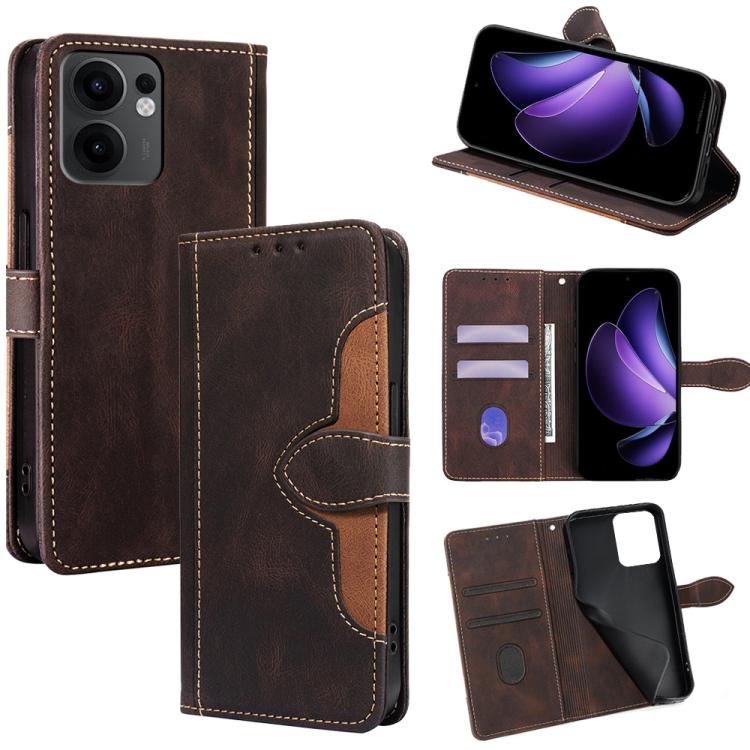 Custodia per telefono in pelle con fibbia magnetica Skin Feel, For OPPO A5 Pro 5G Global, For OPPO Reno13 F 5G / 4G, For OPPO A3 5G India, For OPPO Reno12 F 5G, For OPPO A3 Pro 5G India, For OPPO Reno12 5G Global