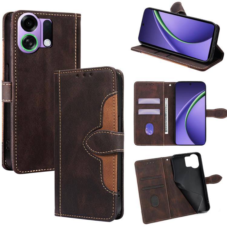 Custodia per telefono in pelle con fibbia magnetica Skin Feel, For OPPO Find X9 5G, For OPPO F31 5G, For OPPO Find X9 Pro 5G, For OPPO K13 Turbo Pro 5G, For OPPO Reno14 F 5G, For OPPO A5x 5G Global