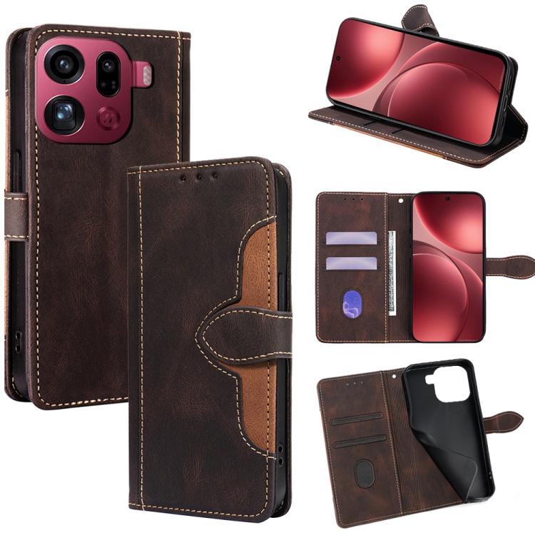 Custodia per telefono in pelle con fibbia magnetica Skin Feel, For OPPO Find X9 5G, For OPPO F31 5G, For OPPO Find X9 Pro 5G, For OPPO K13 Turbo Pro 5G, For OPPO Reno14 F 5G, For OPPO A5x 5G Global