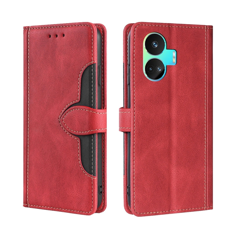 Custodia per telefono in pelle con fibbia magnetica Skin Feel, For Realme 12 Pro 5G, For Realme GT5 Pro 5G, For Realme 11 5G, For Realme 11 Pro / 11 Pro+ 5G, For Realme C65 4G, For Realme GT Neo5 SE