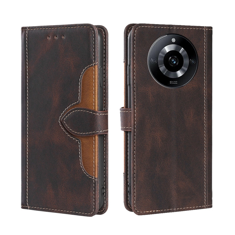 Custodia per telefono in pelle con fibbia magnetica Skin Feel, For Realme 12 Pro 5G, For Realme GT5 Pro 5G, For Realme 11 5G, For Realme 11 Pro / 11 Pro+ 5G, For Realme C65 4G, For Realme GT Neo5 SE