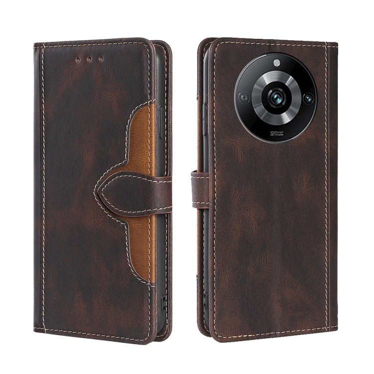 Custodia per telefono in pelle con fibbia magnetica Skin Feel, For Realme 12 Pro 5G, For Realme GT5 Pro 5G, For Realme 11 5G, For Realme 11 Pro / 11 Pro+ 5G, For Realme C65 4G, For Realme GT Neo5 SE