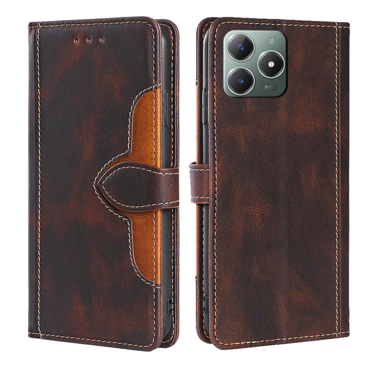 Custodia per telefono in pelle con fibbia magnetica Skin Feel, For Realme C75 4G / 14x 5G Global, For Realme 13 Pro 5G, For Realme C61 4G, For Realme GT Neo6 SE 5G, For Realme 12 5G, For Realme 12+ 5G