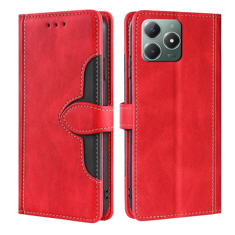 Custodia per telefono in pelle con fibbia magnetica Skin Feel, For Realme C75 4G / 14x 5G Global, For Realme 13 Pro 5G, For Realme C61 4G, For Realme GT Neo6 SE 5G, For Realme 12 5G, For Realme 12+ 5G
