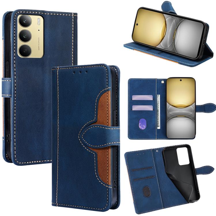 Custodia per telefono in pelle con fibbia magnetica Skin Feel, For Realme C75 4G / 14x 5G Global, For Realme 13 Pro 5G, For Realme C61 4G, For Realme GT Neo6 SE 5G, For Realme 12 5G, For Realme 12+ 5G