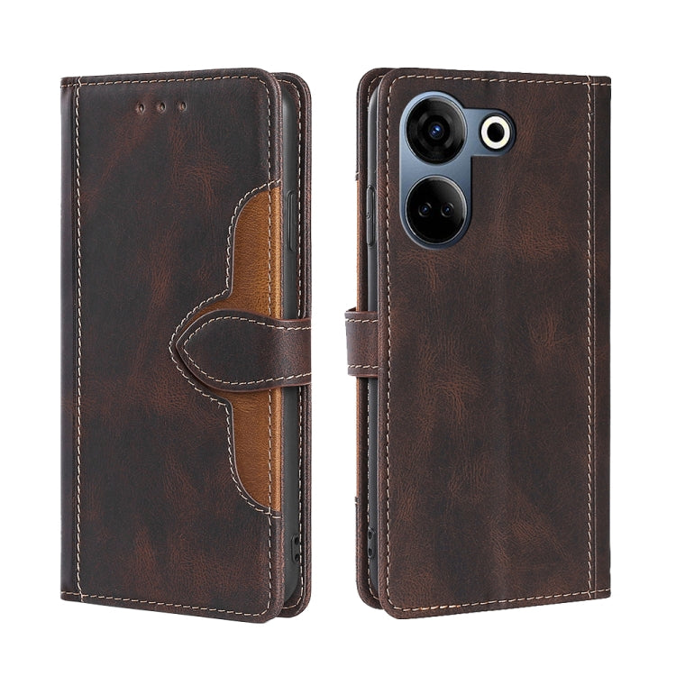 Custodia per telefono in pelle con fibbia magnetica Skin Feel, For Tecno Camon 20 Pro 4G