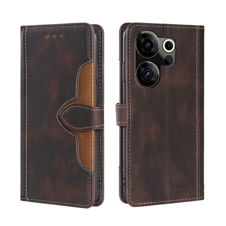 Custodia per telefono in pelle con fibbia magnetica Skin Feel, For Tecno Camon 30 Premier 5G, For Tecno Pova 6 Neo 4G, For Tecno Camon 30 Pro 5G, For Tecno Camon 30, For Tecno Camon 20 Premier 5G, For Tecno Camon 20 Pro 5G