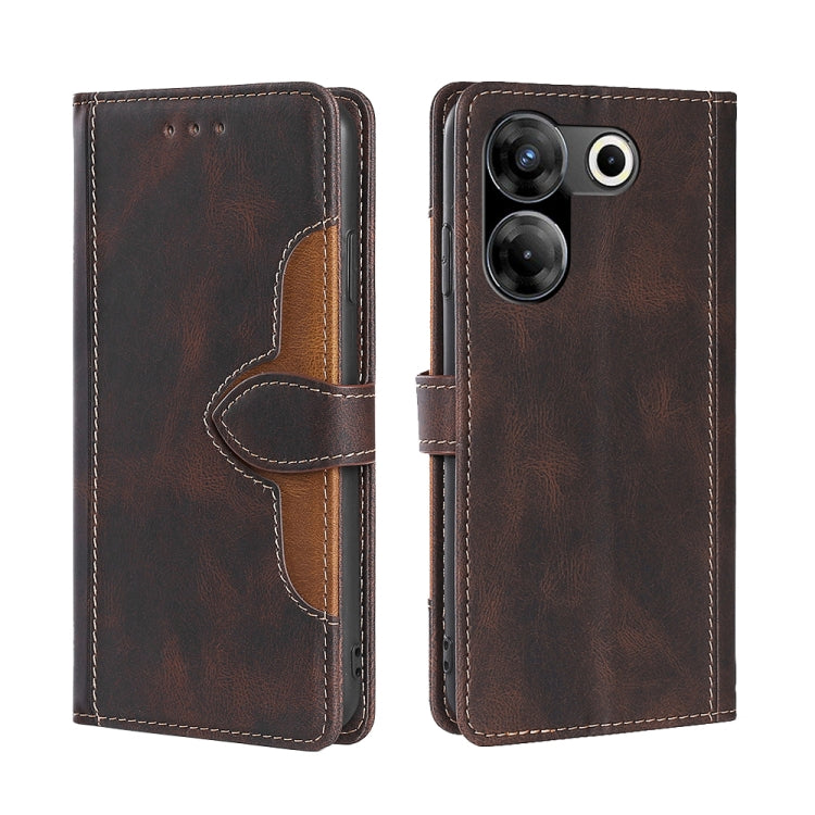 Custodia per telefono in pelle con fibbia magnetica Skin Feel, For Tecno Camon 30 Premier 5G, For Tecno Pova 6 Neo 4G, For Tecno Camon 30 Pro 5G, For Tecno Camon 30, For Tecno Camon 20 Premier 5G, For Tecno Camon 20 Pro 5G