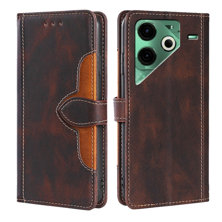 Custodia per telefono in pelle con fibbia magnetica Skin Feel, For Tecno Camon 30 Premier 5G, For Tecno Pova 6 Neo 4G, For Tecno Camon 30 Pro 5G, For Tecno Camon 30, For Tecno Camon 20 Premier 5G, For Tecno Camon 20 Pro 5G