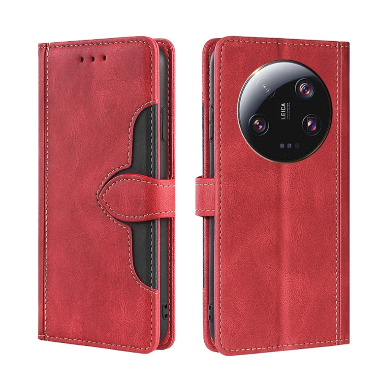 Custodia portafoglio in pelle con fibbia magnetica per Xiaomi Red