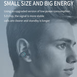 YX08 Auricolari Bluetooth V5.0 stereo con gancio per l'orecchio ultraleggeri, Binaural, Double
