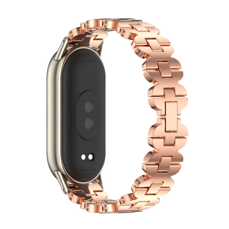 Cinturino per orologio in acciaio inossidabile con catena in osso di Mijobs, For Xiaomi Smart Band 10 / 9 / 8