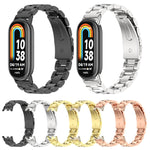 Cinturino per orologio in acciaio inossidabile con tre perline Mijobs, For Xiaomi Smart Band 10 / 9 / 8