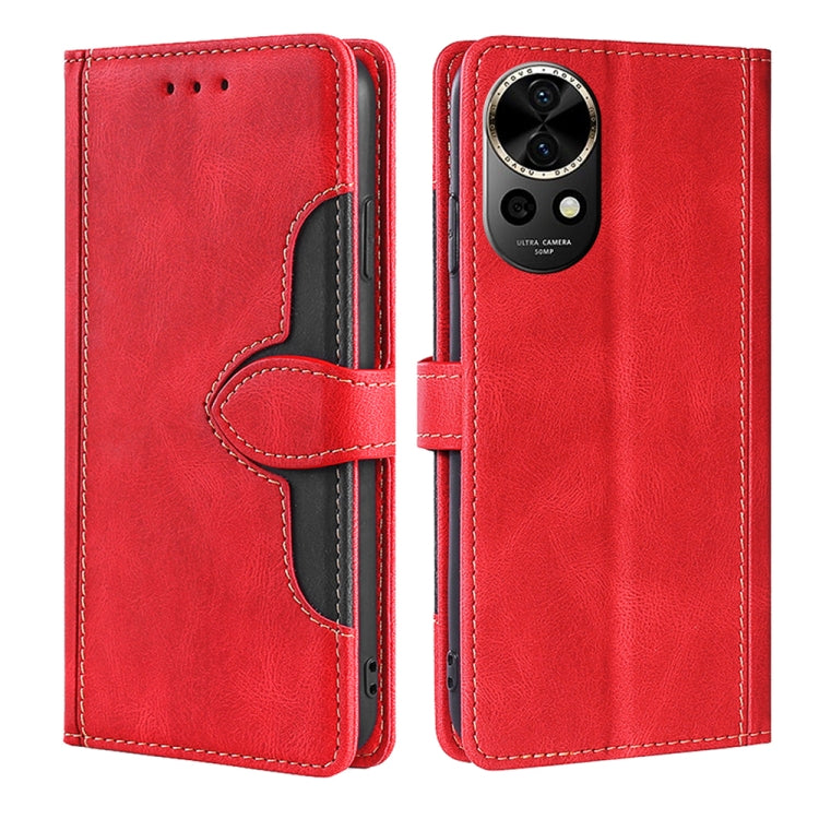Custodia per telefono in pelle con fibbia magnetica Skin Feel, For Huawei Pura 70 Pro / 70 Pro+ 5G, For Huawei Pura 70 Ultra 5G, For Huawei nova 12i 4G, For Huawei Pura 70 5G, For Huawei nova 12 5G, For Huawei Enjoy 60 Pro / nova 11i
