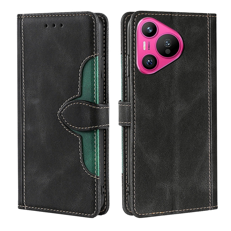 Custodia per telefono in pelle con fibbia magnetica Skin Feel, For Huawei Pura 70 Pro / 70 Pro+ 5G, For Huawei Pura 70 Ultra 5G, For Huawei nova 12i 4G, For Huawei Pura 70 5G, For Huawei nova 12 5G, For Huawei Enjoy 60 Pro / nova 11i
