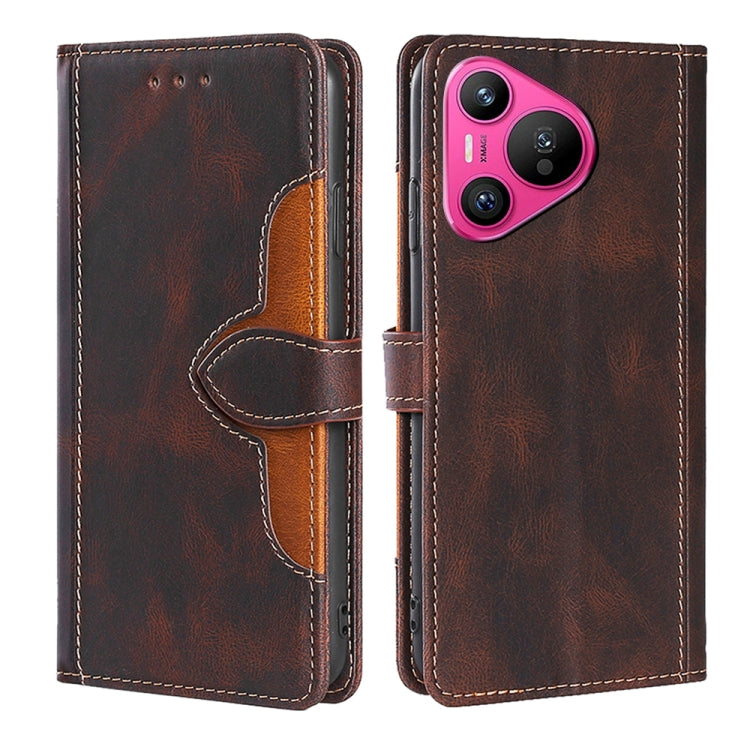 Custodia per telefono in pelle con fibbia magnetica Skin Feel, For Huawei Pura 70 Pro / 70 Pro+ 5G, For Huawei Pura 70 Ultra 5G, For Huawei nova 12i 4G, For Huawei Pura 70 5G, For Huawei nova 12 5G, For Huawei Enjoy 60 Pro / nova 11i