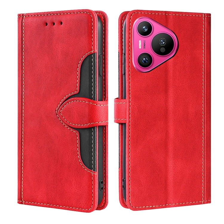 Custodia per telefono in pelle con fibbia magnetica Skin Feel, For Huawei Pura 70 Pro / 70 Pro+ 5G, For Huawei Pura 70 Ultra 5G, For Huawei nova 12i 4G, For Huawei Pura 70 5G, For Huawei nova 12 5G, For Huawei Enjoy 60 Pro / nova 11i
