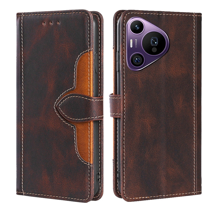 Custodia per telefono in pelle con fibbia magnetica Skin Feel, For Huawei Pura 70 Pro / 70 Pro+ 5G, For Huawei Pura 70 Ultra 5G, For Huawei nova 12i 4G, For Huawei Pura 70 5G, For Huawei nova 12 5G, For Huawei Enjoy 60 Pro / nova 11i