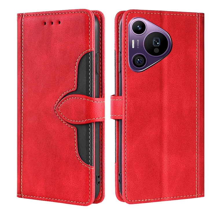 Custodia per telefono in pelle con fibbia magnetica Skin Feel, For Huawei Pura 70 Pro / 70 Pro+ 5G, For Huawei Pura 70 Ultra 5G, For Huawei nova 12i 4G, For Huawei Pura 70 5G, For Huawei nova 12 5G, For Huawei Enjoy 60 Pro / nova 11i