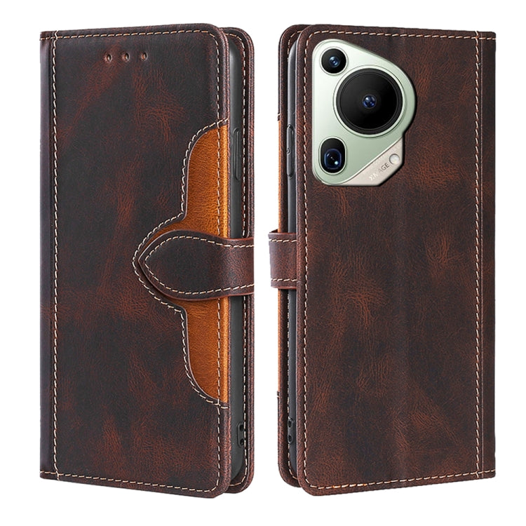 Custodia per telefono in pelle con fibbia magnetica Skin Feel, For Huawei Pura 70 Pro / 70 Pro+ 5G, For Huawei Pura 70 Ultra 5G, For Huawei nova 12i 4G, For Huawei Pura 70 5G, For Huawei nova 12 5G, For Huawei Enjoy 60 Pro / nova 11i