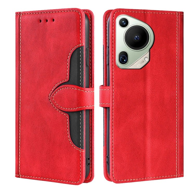 Custodia per telefono in pelle con fibbia magnetica Skin Feel, For Huawei Pura 70 Pro / 70 Pro+ 5G, For Huawei Pura 70 Ultra 5G, For Huawei nova 12i 4G, For Huawei Pura 70 5G, For Huawei nova 12 5G, For Huawei Enjoy 60 Pro / nova 11i
