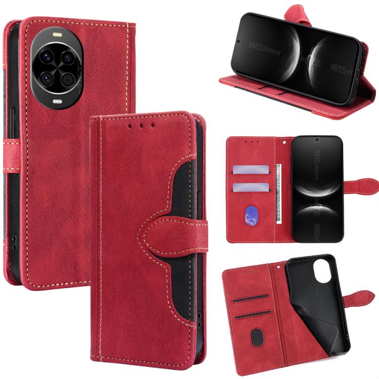 Custodia per telefono in pelle con fibbia magnetica Skin Feel, For Huawei Mate 80 5G, For Huawei Maimang 40 5G, For Huawei Pura 80 5G, For Huawei nova 14 Ultra 5G, For Huawei nova 14 Pro 5G, For Huawei nova 14 5G
