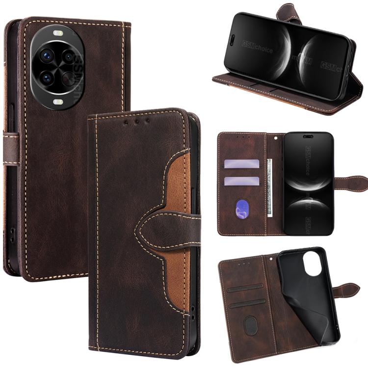 Custodia per telefono in pelle con fibbia magnetica Skin Feel, For Huawei Mate 80 5G, For Huawei Maimang 40 5G, For Huawei Pura 80 5G, For Huawei nova 14 Ultra 5G, For Huawei nova 14 Pro 5G, For Huawei nova 14 5G