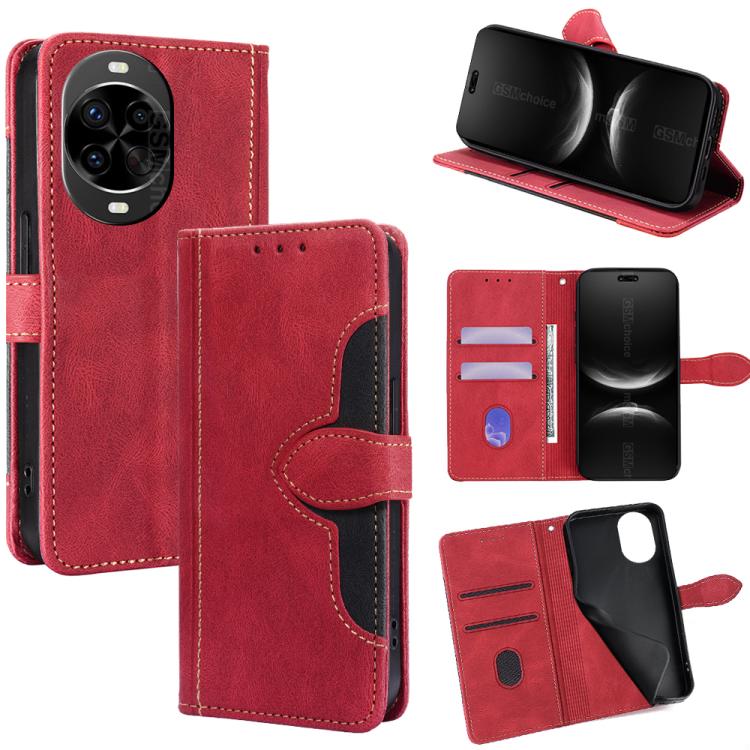 Custodia per telefono in pelle con fibbia magnetica Skin Feel, For Huawei Mate 80 5G, For Huawei Maimang 40 5G, For Huawei Pura 80 5G, For Huawei nova 14 Ultra 5G, For Huawei nova 14 Pro 5G, For Huawei nova 14 5G