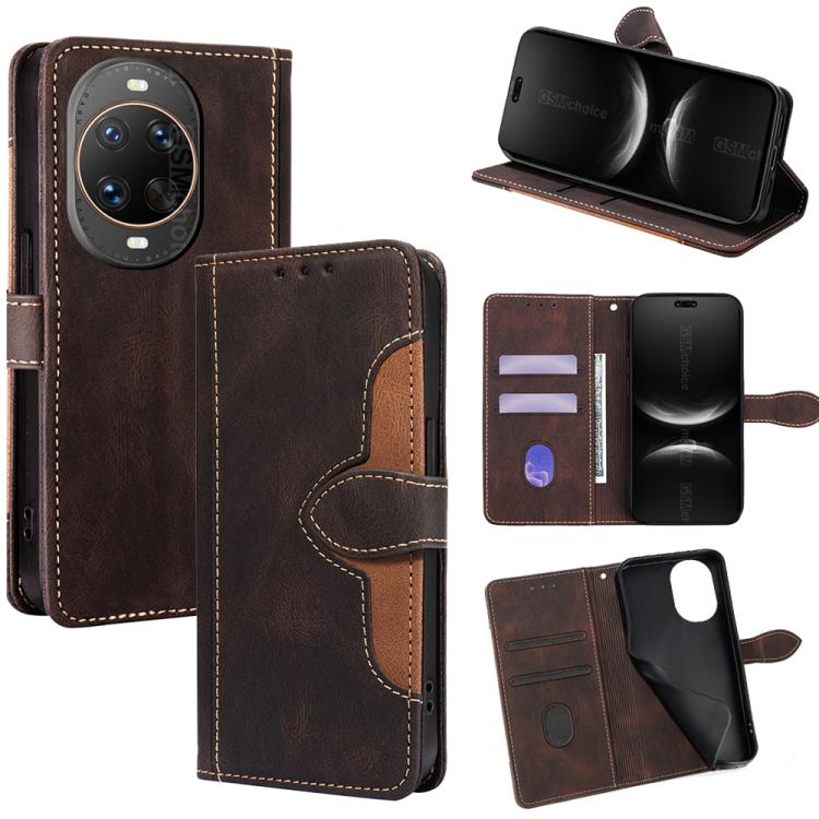 Custodia per telefono in pelle con fibbia magnetica Skin Feel, For Huawei Mate 80 5G, For Huawei Maimang 40 5G, For Huawei Pura 80 5G, For Huawei nova 14 Ultra 5G, For Huawei nova 14 Pro 5G, For Huawei nova 14 5G