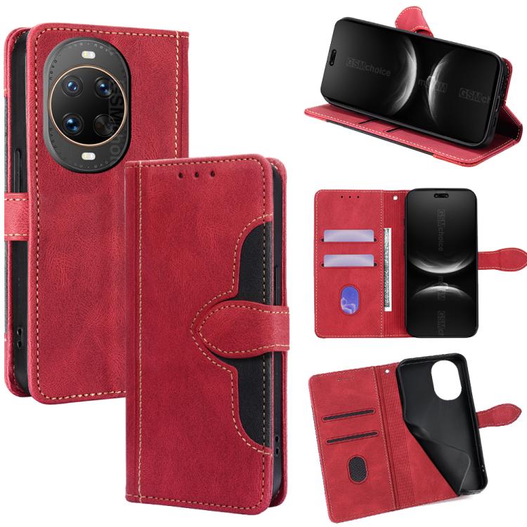 Custodia per telefono in pelle con fibbia magnetica Skin Feel, For Huawei Mate 80 5G, For Huawei Maimang 40 5G, For Huawei Pura 80 5G, For Huawei nova 14 Ultra 5G, For Huawei nova 14 Pro 5G, For Huawei nova 14 5G