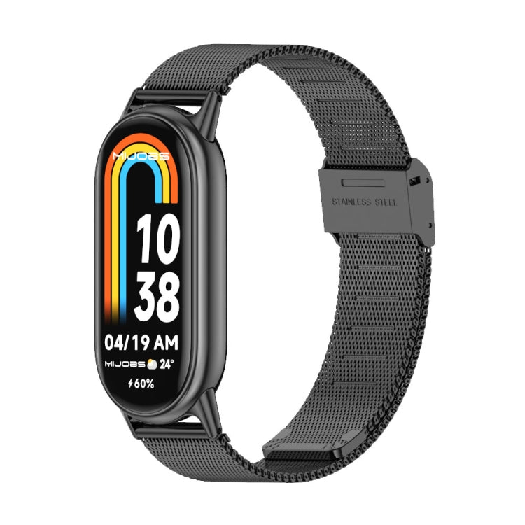 Cinturino per orologio in acciaio inossidabile con fibbia in metallo Mijobs Milan, For Xiaomi Smart Band 10 / 9 / 8