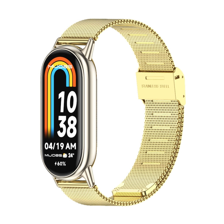 Cinturino per orologio in acciaio inossidabile con fibbia in metallo Mijobs Milan, For Xiaomi Smart Band 10 / 9 / 8