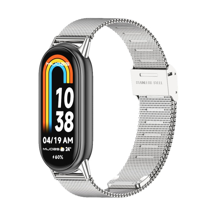 Cinturino per orologio in acciaio inossidabile con fibbia in metallo Mijobs Milan, For Xiaomi Smart Band 10 / 9 / 8
