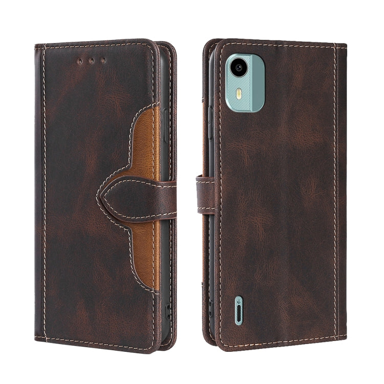 Custodia per telefono in pelle con fibbia magnetica Skin Feel, For Nokia C12, For Nokia C22, For Nokia C32, For Nokia G11 Plus, For Nokia C02 TA-1522