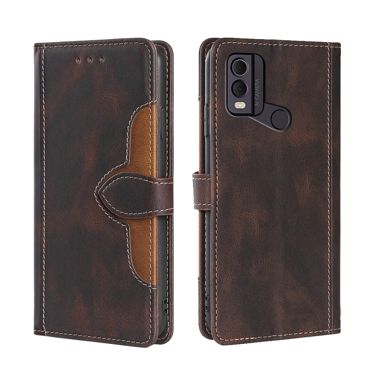 Custodia per telefono in pelle con fibbia magnetica Skin Feel, For Nokia C12, For Nokia C22, For Nokia C32, For Nokia G11 Plus, For Nokia C02 TA-1522