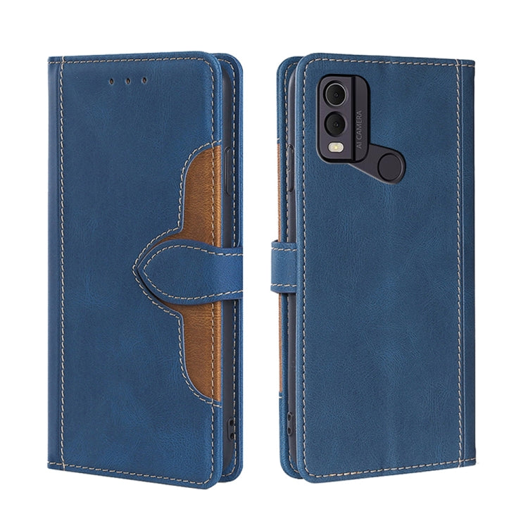 Custodia per telefono in pelle con fibbia magnetica Skin Feel, For Nokia C12, For Nokia C22, For Nokia C32, For Nokia G11 Plus, For Nokia C02 TA-1522