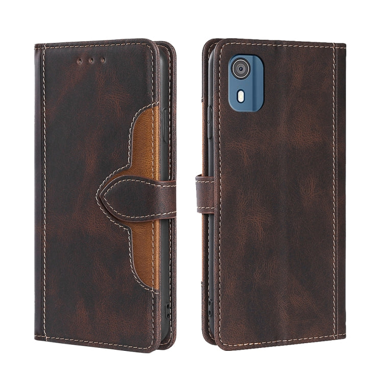 Custodia per telefono in pelle con fibbia magnetica Skin Feel, For Nokia C12, For Nokia C22, For Nokia C32, For Nokia G11 Plus, For Nokia C02 TA-1522